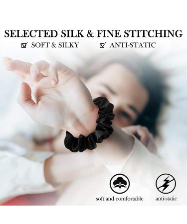 SOBONNY 100% Mulberry Silk Scrunchies for Women - 3 Pack Hair Ties for Sleep and Style - Brown, Black, Pink - No Damage Elastic Accessories - Buy Online on GoSupps.com