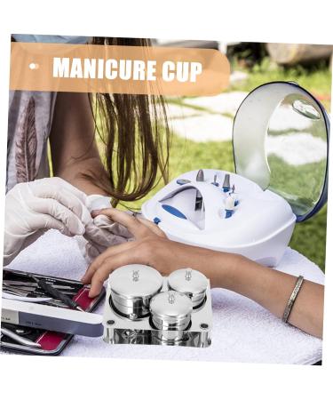 CLISPEED Skin 1 Set Nail Tips Container Mini Dappen Dish Nail Steel Bowl Nail Holder Nail Dappen Dish Guasha Wood Tool for Body Guasha Tool Monomero Mini Tools Stainless Steel Can Acrylic 13x11cm Silver - Buy Online on GoSupps.com