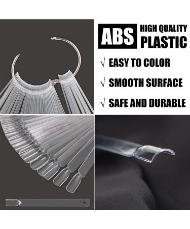 Clyhon 100-Piece Color Card Nail Polish Board | Nail Art Practice Stick | Fan Form Display for Professional Nail Techniques - Buy Online on GoSupps.com