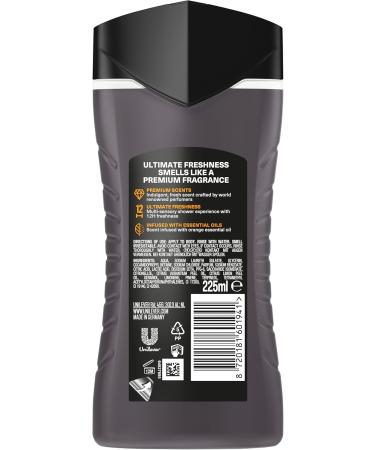AXE - Gel Douche - Collection Prestige - Black Vanilla - 12h de fra cheur - Parfum frais et gourmand de vanille orange et bois de santal - Agents hydratants 100% d origine v g tale - 225ml 225 ml (Lot de 1) AXE Collection Parfum Prestige SG Black Vanilla  - Buy Online on GoSupps.com