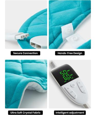 Warmco Electric Neck Heating Pillows - 9 Heat Settings Auto-Off Timer Pain Relief for Neck & Shoulders - Perfect Gift for Men & Women - Buy Online on GoSupps.com