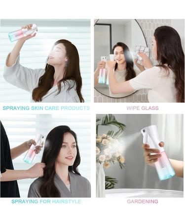 Uraqt 200ml Atomizer Spray Bottle Gradient Pink Green | Perfect for Hair Styling Plants & Cleaning - Buy Online on GoSupps.com