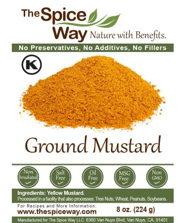 The Spice Way Ground Yellow Mustard Seed - 8 oz | Premium Quality Spice for Cooking and Seasoning - Buy Online on GoSupps.com