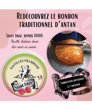 Set of 10 Boxes Raspberry Pastilles Sant'Angelo Raspberry Traditional Sweets 100% French Raspberry - Buy Online on GoSupps.com