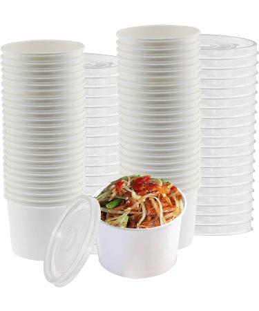 Smygoods 16oz Paper Soup Containers with Lids - 50 Count | Disposable Soup Bowls - Buy Online on GoSupps.com