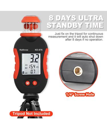Buy Kethvoz Digital Wind Meter Anemometer - Handheld Cup Wind Speed Gauge for Sailing Windsurfing Drones & HVAC | Accurate Air Flow Measurement 0.7-42m/s - Buy Online on GoSupps.com