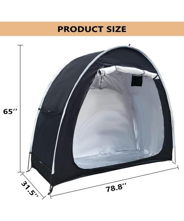 PROLEE Bike Tent 6.6FT Waterproof 210D Oxford Fabric Outdoor Bicycle Cover Shelter | Storage Tent for 2 Bikes in Home Garden - Black - Buy Online on GoSupps.com