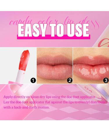 Jelly Lip Oil Gloss - Hydrating Tinted Shine Moisturizing & Plumping Lip Mask for Women | Watermelon Flavor - Buy Online on GoSupps.com