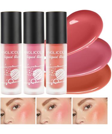 Liquid Blush for Cheeks 3 Colors Long Lasting Cheek Blush for Face and Lips - Natural Looking Breathable Feel Valentine's Day Gifts for Women Wives Voihamy - Buy Online on GoSupps.com