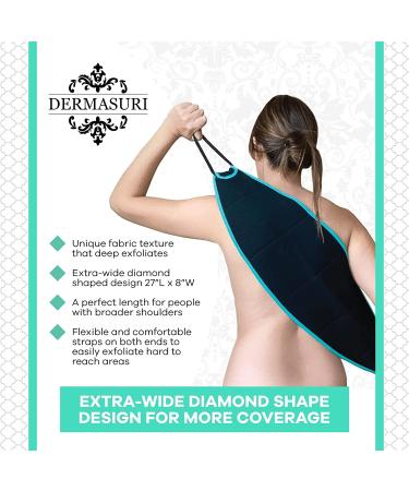 Dermasuri Deep Exfoliating Back Scrubber - 27 Long Bath & Shower Scrub Tool for Women & Men - Buy Online on GoSupps.com