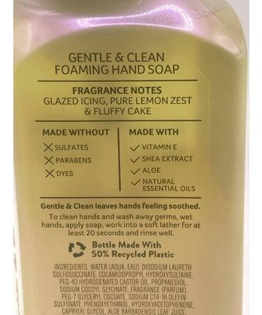 Iced Lemon Poundcake Foaming Hand Soap - 8.75oz Pump Bottle | Gentle & Refreshing | International Shipping Available - Buy Online on GoSupps.com