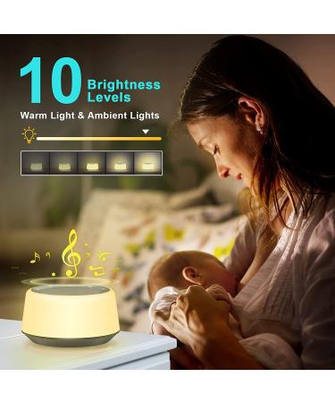 White Noise Machine with 30 Soothing Sounds, 7 Color Night Light, Timer & Memory - Grey - Buy Online on GoSupps.com