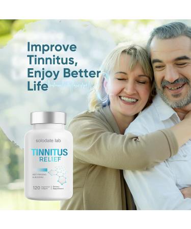 solodate lab Tinnitus Relief for Ringing Ears 1200MG - 120 Vegetarian Softgels - Buy Online on GoSupps.com