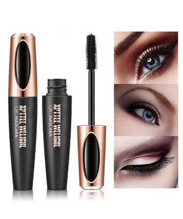 4D Silk Fiber Black Mascara 2 Pack - Voluminous & Lengthening, Waterproof & Smudge-Proof - Buy Online on GoSupps.com