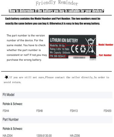 Estry 10200mAh Battery Replacement for FSH4 FSH13 FSH20 FSH8 - Compatible with HA-Z206 HA-Z204 | International Shipping Available - Buy Online on GoSupps.com