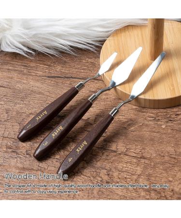 Lightwish 5xPalette Knife Set - Stainless Steel Painting Knives for Oil, Canvas, Acrylic - Color Mixing Spatula Palette Knives (5 Pieces) - Buy Online on GoSupps.com