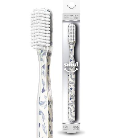 SMYL Soft Toothbrush for Adults - Japanese Exotic Art Koi Design - Nylon Bristles for Oral Care and Plaque Removal - 1 Count - Buy Online on GoSupps.com