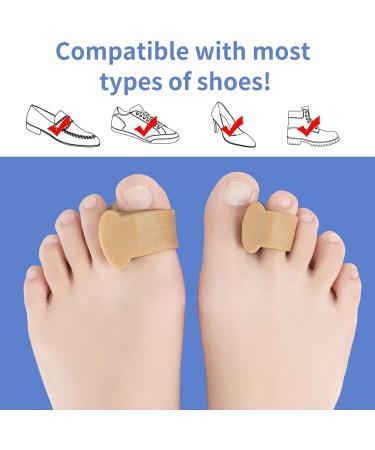 Pack of 8 Gel Toe Separators - Toe Spacers for Overlapping Toes, Crooked Toe Correction, Bunions, Hallux Valgus - Beige - Buy Online on GoSupps.com