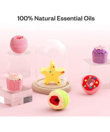 Kids Girls 6 Pack Organic Aromatherapy Bath Bombs | Skin Moisturizing Spa Relaxation Gift - Christmas & Birthday - Buy Online on GoSupps.com