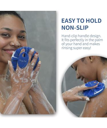 Beautail Silicone Body Brush - Gentle Peeling Shower Brush for Sensitive Skin | Hygienic Alternative to Luffa | Ideal for Men & Women - 1 Piece Blue - Buy Online on GoSupps.com