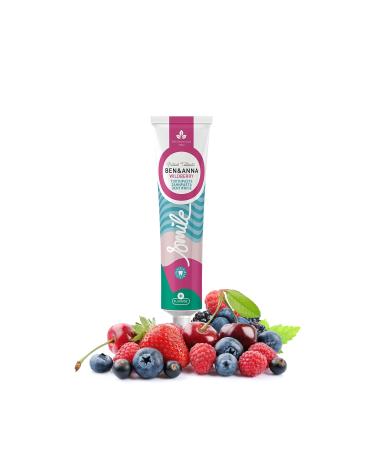 Ben&Anna Organic Toothpaste Wild Berry with Fluoride | vegan | Microplastic-free toothpaste | 100% natural cosmetics | 75ml