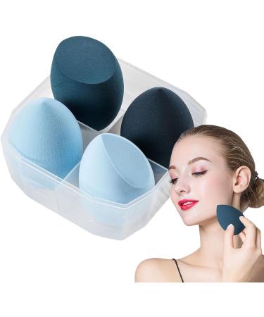 Blender Sponge - Foundation Sponge Cosmetic Applicator | 4 Latex- Multi-colored Beauty Sponges for Makeup Makeup Sponge for Perfect Application Of Liquid Cream And Powder Cosmetics Blue - Buy Online on GoSupps.com