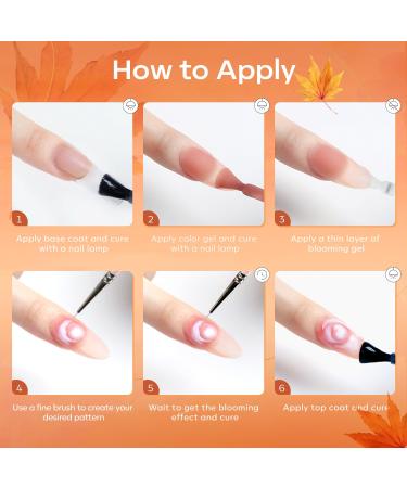Modelones Blooming Gel Nail Polish Kit - 15ml Clear Marble Floral & Watercolor Nail Art Accessories for Stunning Designs - International Shipping - Buy Online on GoSupps.com