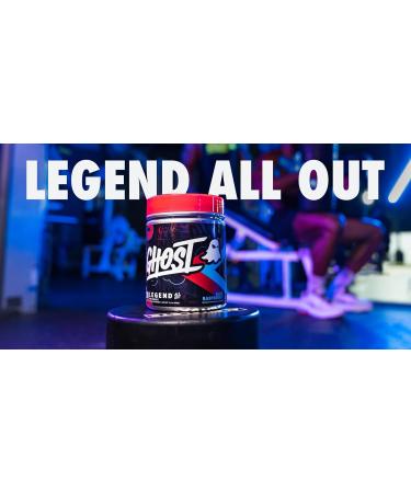 Legend All Out Pre-Workout | Caffeine L-Citrulline & Beta Alanine Blend for Pump Energy & Focus | Sugar-Free Pre-Workout | 40 Servings 400G (Blue Raspberry) - Buy Online on GoSupps.com