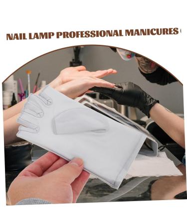 FRCOLOR 2 Pairs Nail Gloves Nail Art Protective Gloves Anti Uv Gloves for Gel Manicure Gloves for Sun Protection for Women Uv Manicures Gloves Reusable Gloves Shield Spandex Miss Riding - Buy Online on GoSupps.com