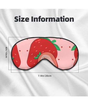 Cartoon Strawberry Eye Mask - Soft Adjustable Sleeping Mask for Men & Women | Comfortable Nighttime Relaxation - Buy Online on GoSupps.com