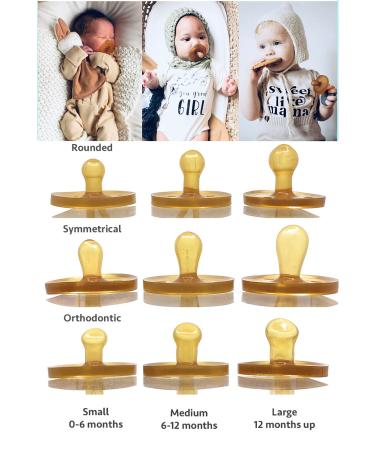 Large Symmetrical Natural Rubber Pacifiers (12+ mos) - Soft & BPA-Free - Handcrafted in Italy - 2-Pack - Buy Online on GoSupps.com