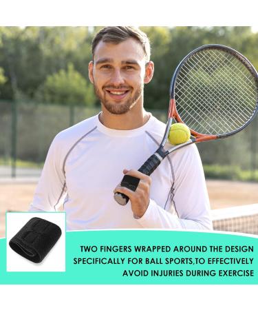 Buy Two-Finger Splints - Adjustable Nylon Finger Buddy Wraps for Sports - Compression Sleeves for Basketball Tennis Volleyball & Badminton (Black - Buy Online on GoSupps.com