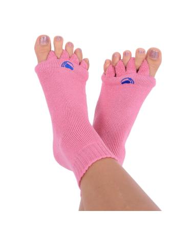 Original Foot Alignment Socks  Happy Feet Foot Pain Relief Toe Separator (Medium) Pink Pink Medium