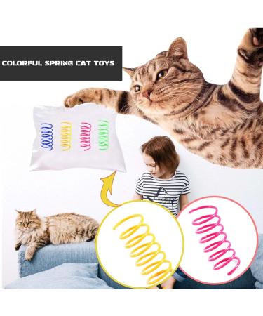 40Pcs Cat Spring Cat Spring Toys Colorful Kitten Toy for Kittens BPA Free Durable Heavy Plastic Interactive Toys to Kill Time for Swatting Biting Cat Toys for Kittens (4 Colors) - Buy Online on GoSupps.com