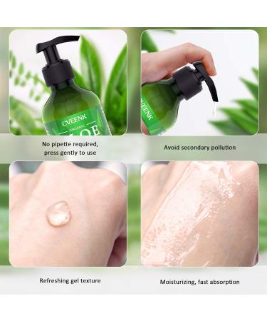 Aloe Vera Gel 300ml - Cveenk Bio Cream for Dry Skin Sunburn Relief & Natural Moisturizer for Face Hair & Body - International Shipping Available - Buy Online on GoSupps.com