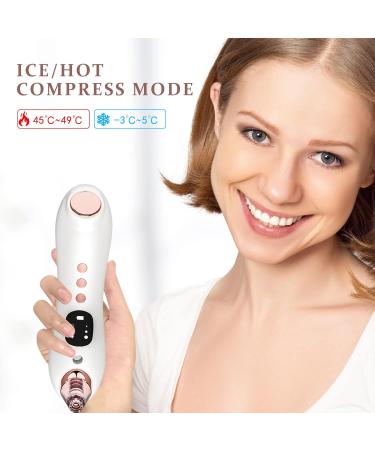 Blackhead Remover Pore Vacuum with Hot Ice Compress | USB Rechargeable & Water Spray | Electric Facial Cleanser for Acne Removal - Buy Online on GoSupps.com