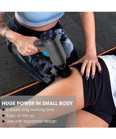 Muscle Massage Gun for Athletes - 30 Speeds Electric Massager for Deep Tissue Relief - Quiet Handheld Device with LCD Screen and 10 Heads - Buy Online on GoSupps.com