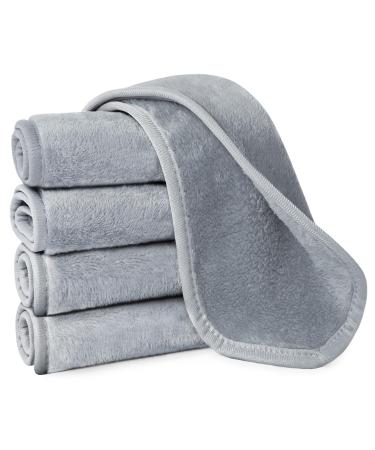 URAQT 5 Pack Face Cloths Make Up Remover Microfibre Face Wipes for Reusable Makeup Remover Cloth Washable Ultra Soft Facial Cleansing Wipe Cloths (Grey) 5pcs-grey - Buy Online on GoSupps.com