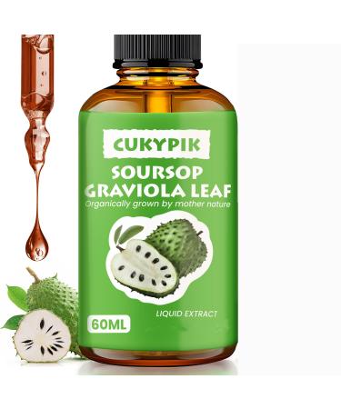 Mineral Supplements Soursop Graviola Leaf Extract Liquid Drop Plus Pure Botanical for Cell Support Zzz & Antioxidant - Soursop Bitters Liquid 2-4 Month Supply 2 Fl Oz