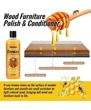 Bees Wax Furniture Polish and Cleaner Agent | 100ml Natural Bee Wax Wood Polish - Multifunctional Wood Polish Shine and Protect Wood Cleaner for Multisurface Fingerprints Tables Money money - Buy Online on GoSupps.com
