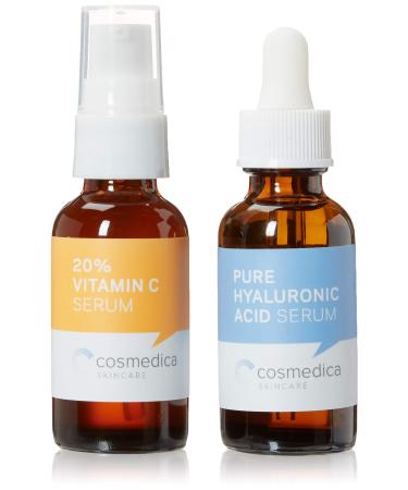 Cosmedica Skincare Set- Vitamin C Super Serum and Pure Hyaluronic Acid