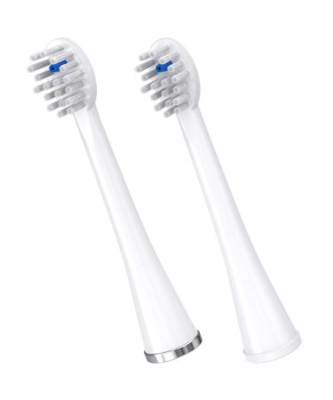 Waterpik Compact Replacement Brush Heads for Sonic-Fusion Flossing Toothbrush SFRB-2EW 2 Count White White Replacement brush head