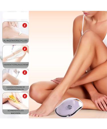 SOASINPRO Crystal Nano Hair Remover | Premium Efficient Depilation Device for Women & Men | Magic Crystal Hair Remover - Gentle on Skin (Silver) - Buy Online on GoSupps.com