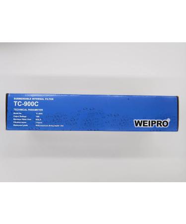 Wezro Aquarium Filter TC-900C - 3-Layer Filtration 10W Adjustable Pump for 60-120L Tanks 600L/h Suction Power - Buy Online on GoSupps.com