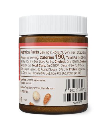 Livlo Macadamia Almond Nut Butter - Clean Keto, Low Carb & Paleo Friendly - 6g Plant Protein - Crunchy 10 oz - Buy Online on GoSupps.com
