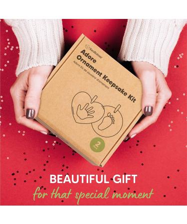 Baby Handprint Footprint Ornament - Personalized Newborn Keepsake Kit for Boys and Girls - Glaze Finish Christmas Gift for New Parents - Buy Online on GoSupps.com
