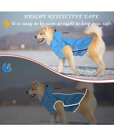Waterproof Plus Po Raincoat for Small Dogs - Hooded Dog Raincoat in Blue XXXL Size - Buy Online on GoSupps.com