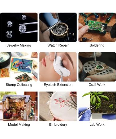 Nagaraku Professional Eyelash Extension Tweezers - Precision Diamond Handle Durable & Lightweight Universal Tweezers for Easy Volume Fanning (A-01) - Buy Online on GoSupps.com