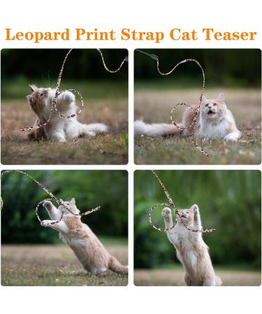 cobee Cat Wand Toys Cat Interactive Wand Toys Leopard Print Cat Wand String Kitten Ribbon Stick Toy Interactive Cat Toys Cat Wands for Cat Kitten Training Exerciser(5 Pieces 30cm) - Buy Online on GoSupps.com