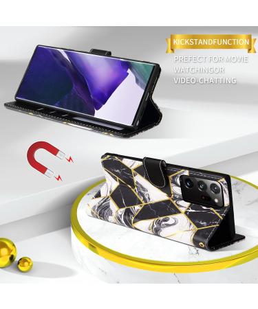 Buy Oihxse Wallet Cover for Xiaomi Redmi Note 10 Pro - PU Leather Flower Marble Flip Case with Stand & Card Compartment - Silicone Protective Shell in Black - Buy Online on GoSupps.com